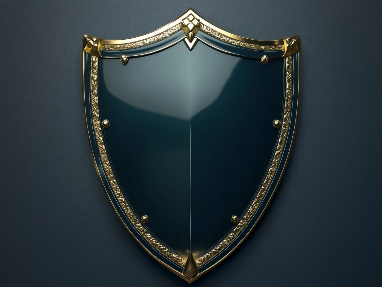 Abstract shield composition representing iManageVolunteers data security